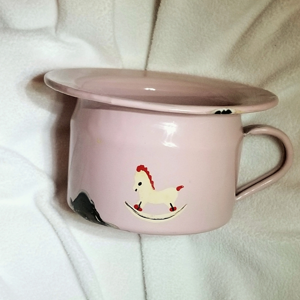 Antique enamel child's potty.